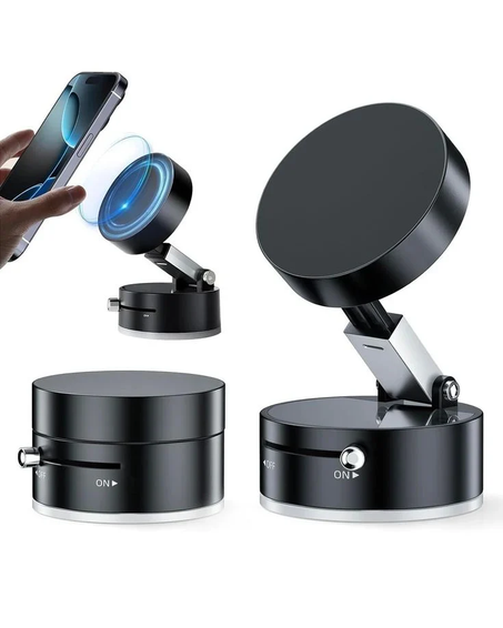 Magnetic Phone Holder for Car, 360° Rotatable Phone Holder, Mini Car Phone Mount with Vacuum Suction Cup
