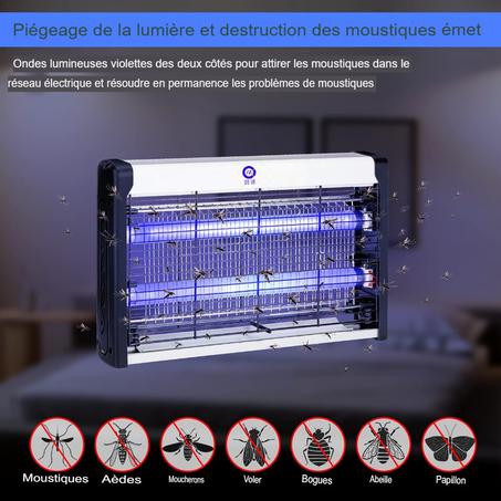 Lampe anti-moustiques électrique UV 20W – 110V/220V (365 nm)