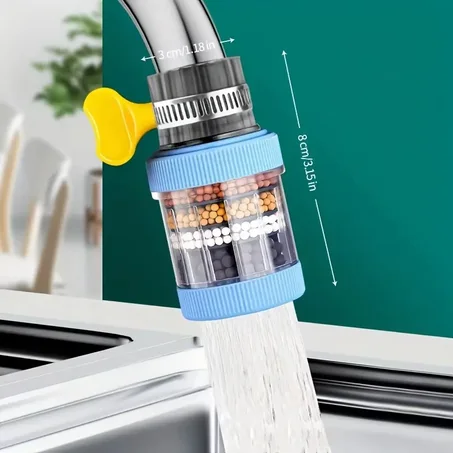 Robinet universel avec filtre pour économiser l'eau, purificateur d'eau réglable, anti-éclaboussures et jet d'eau rotatif à 360°