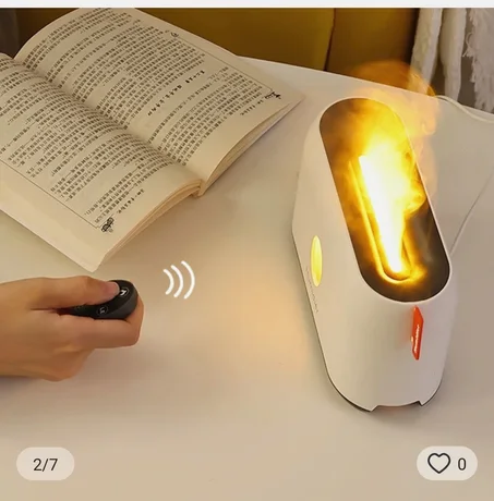 Diffuseur d'huiles essentielles d'aromathérapie télécommandé, flamme