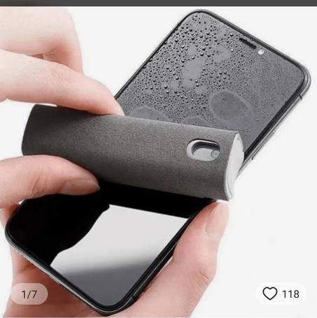 Nettoyeur d'écran de téléphone portable pour enlever la poussière -  gris