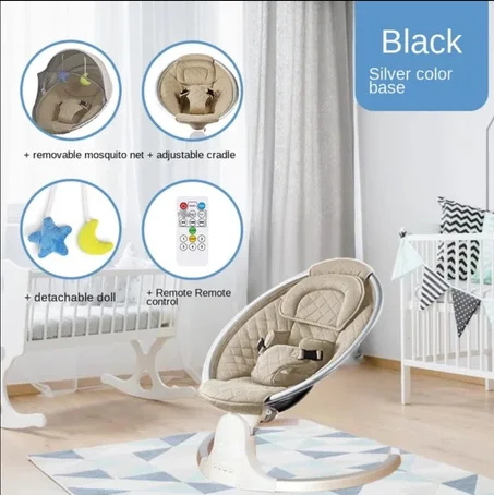 Transats électriques pour bébés avec Bluetooth, balançoire à cinq vitesses