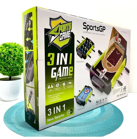 3-in-1 Football Sports Multi-Game Table Set  / مجموعة طاولة ألعاب رياضية متعددة 3 في 1 لكرة القدم