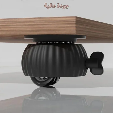 عجلات لاصقة دوارة بدون حفر - 8 قطع بزاوية دوران 360 درجة للأجهزة الصغيرة وصناديق التخزين