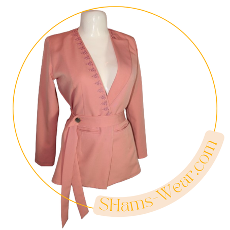 VESTE EN SAUMO DEMI-COL