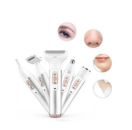 شفرة تشذيب حواجب كهربائية متعددة 5 في 1 للنساء، قابلة لاعادة الشحن