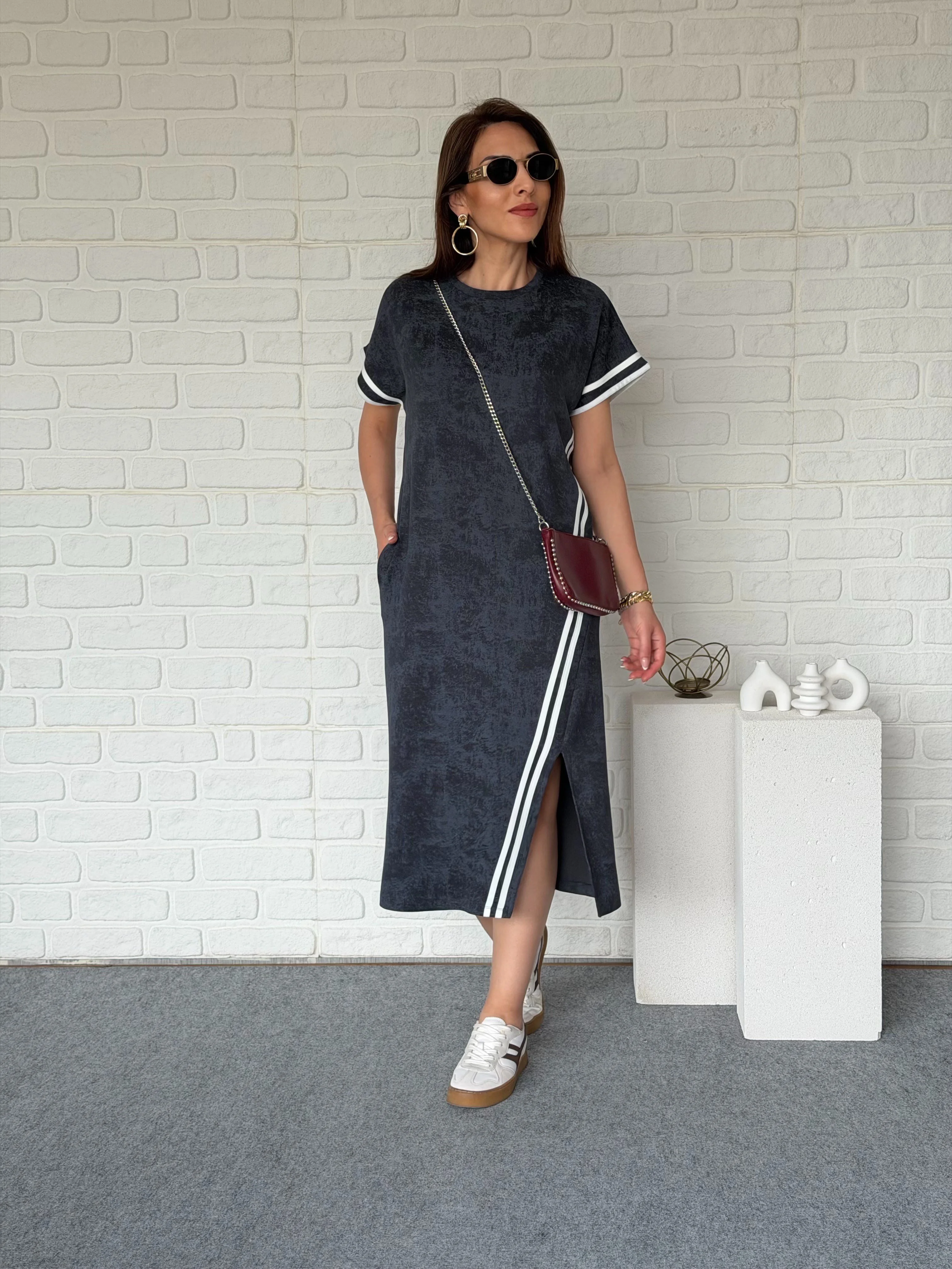 Robe croisé lavé