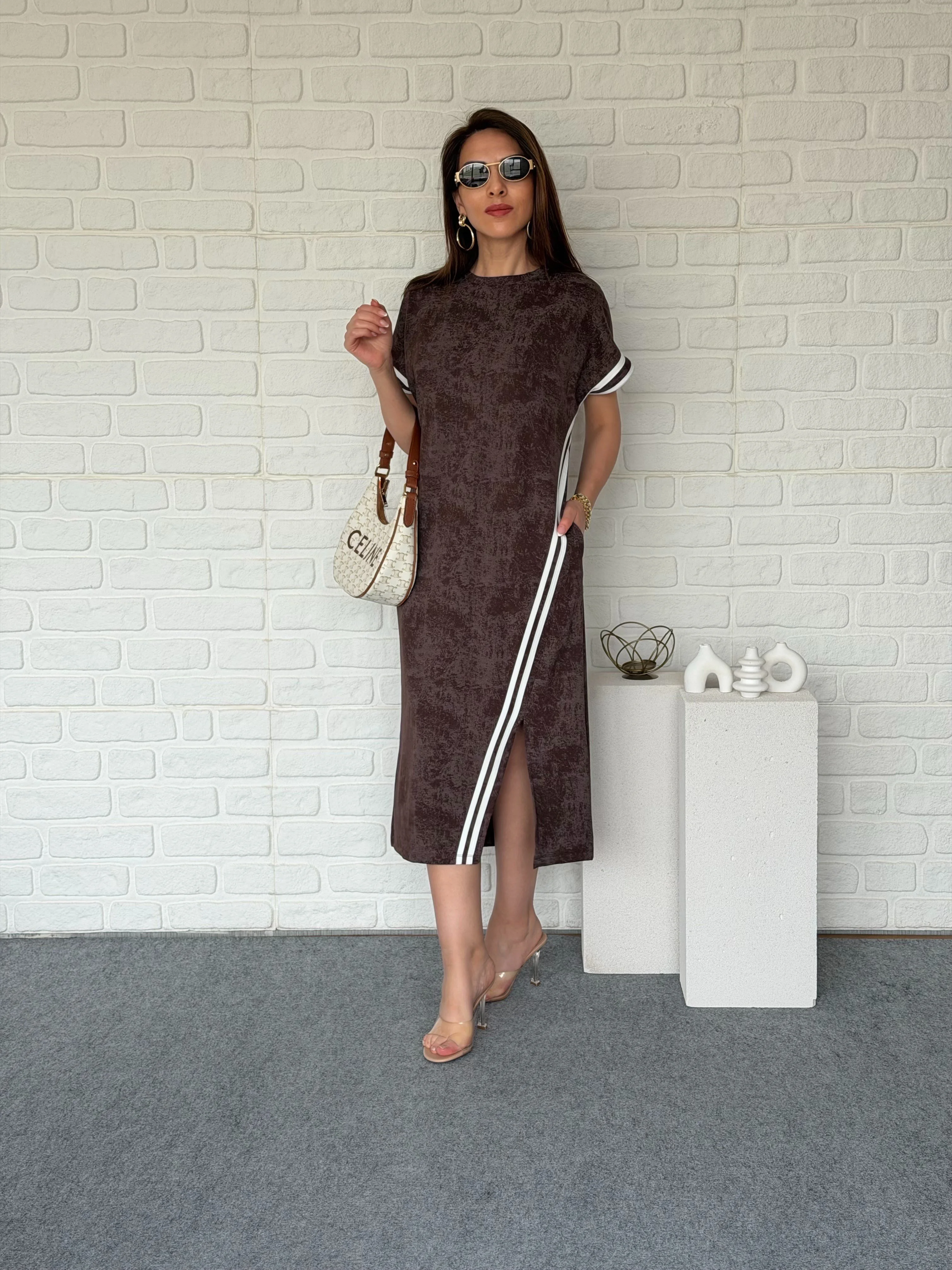 Robe croisé lavé