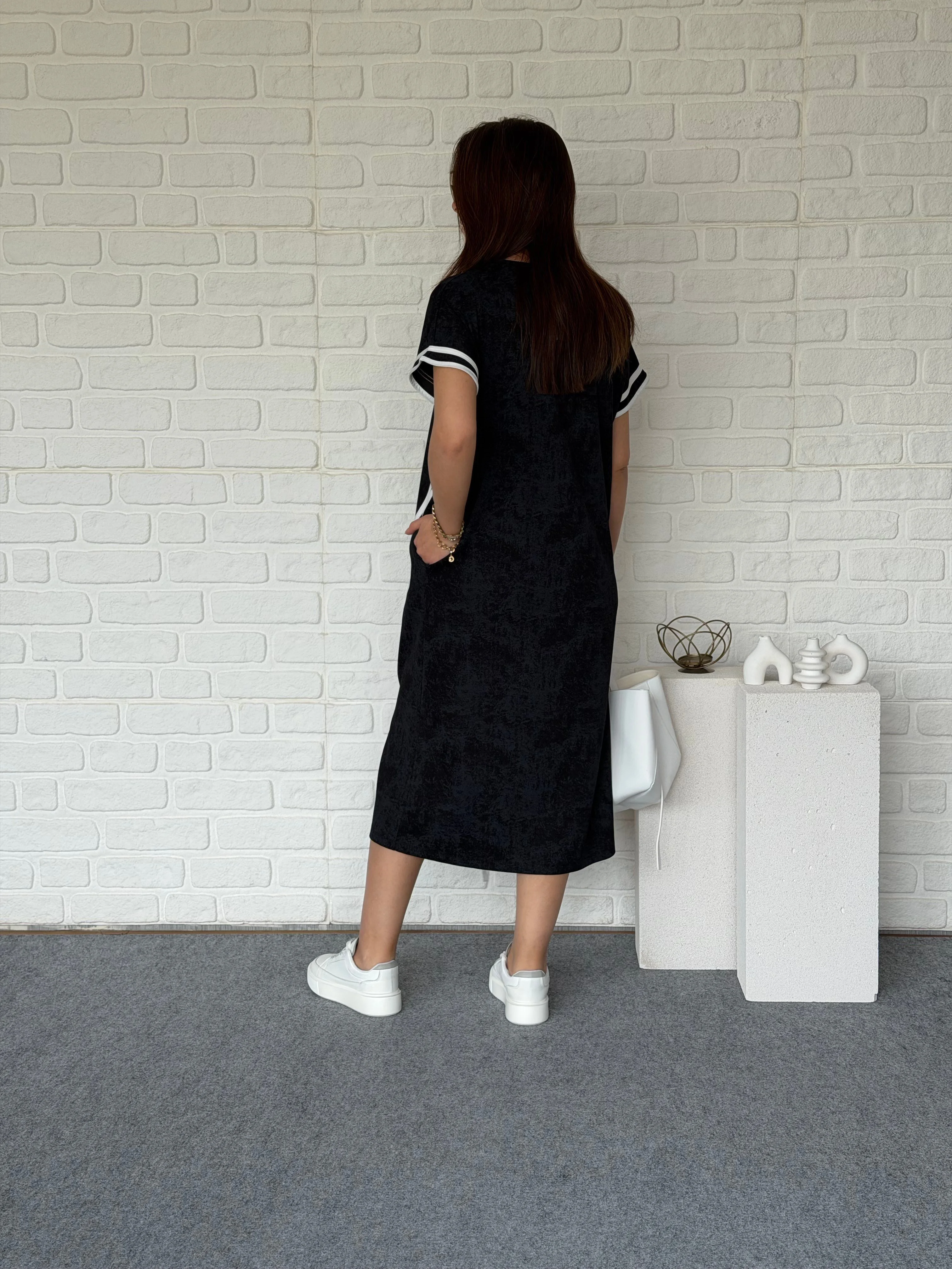 Robe croisé lavé