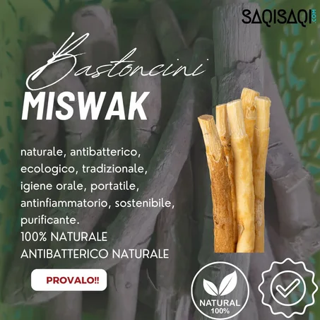 5 x al-khair Miswak, sottovuoto 20,3 cm (20 cm) di erbe cura dentale