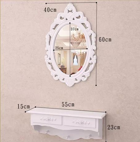 أنتريه خشبي أبيض قطعتين متعدد الاستخدام