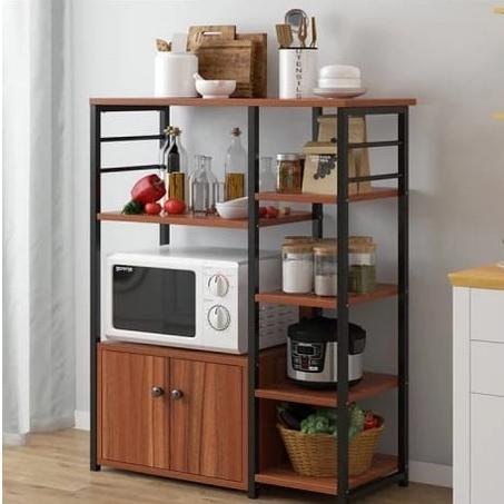 خزانة مطبخ بهيكل معدني و خزانة سفلية و رفوف جانبية ( موديل رقم 11)