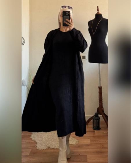 Ensemble d'hiver élégant en laine 2 pièces - طقم شتوي صوفي أنيق من قطعتين