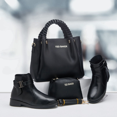 ( PRADA / CHANEL / TED BAKER )  صاك فاخر + بوت بجودة عالية