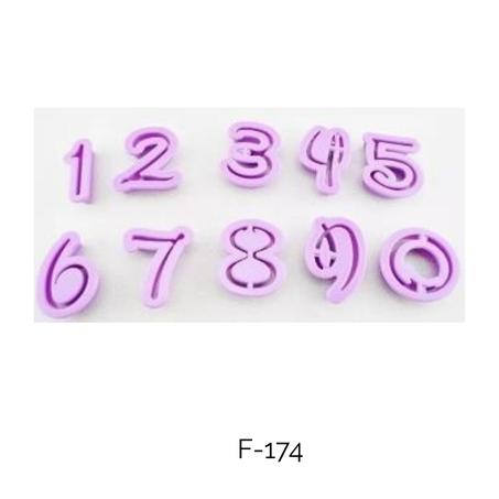 Chiffres 0-9 pour Décoration de Gâteaux - Violet