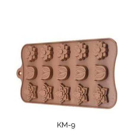 Moule en Silicone pour Chocolat (Fleurs et Plantes)