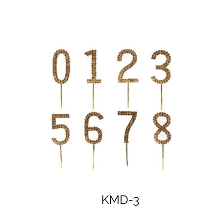 Cake Topper Numéro Dorée avec Strass