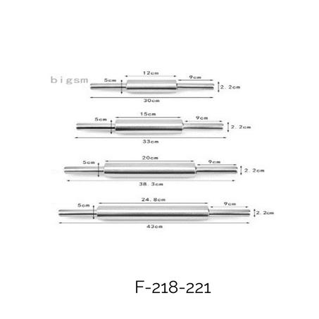Rouleaux à Pâtisserie Antiadhésifs en Acier Inoxydable