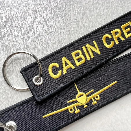 KEYCHAIN brodé #CABIN CREW#
