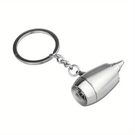 Aircraft Engine Metal Keyring