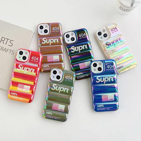 iPhone 14 and 13  Case Cover Hype Beast TPU 3D Laser Down Jacket Puffer Air bag