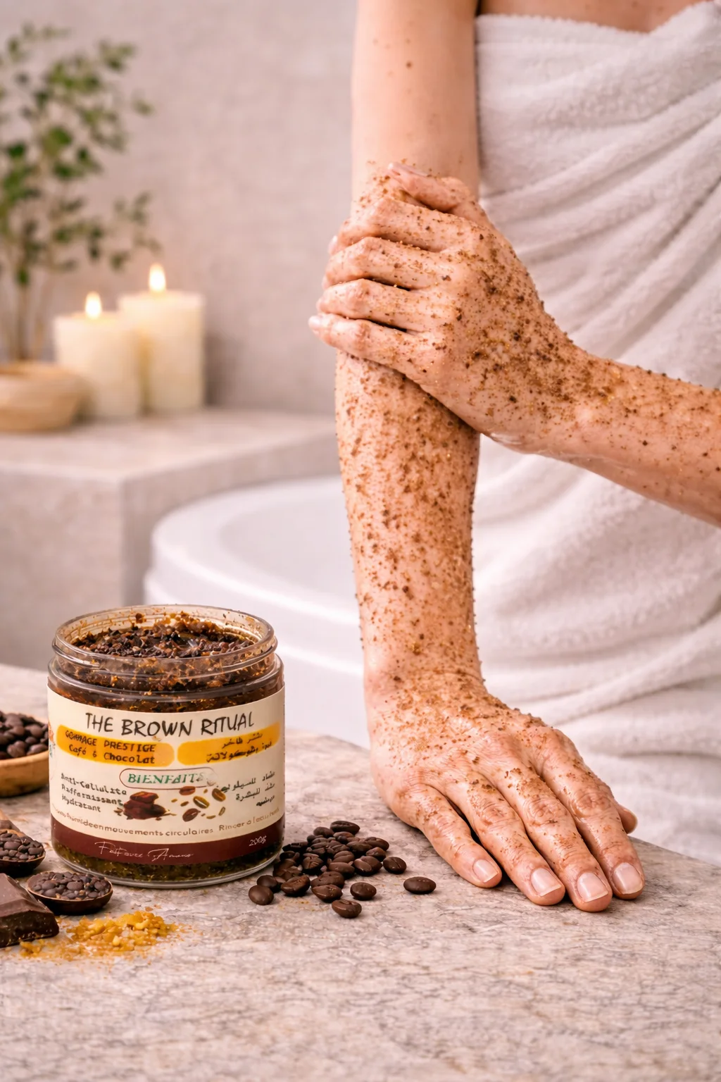 Gommage Café & Chocolat – Soin Exfoliant Prestige