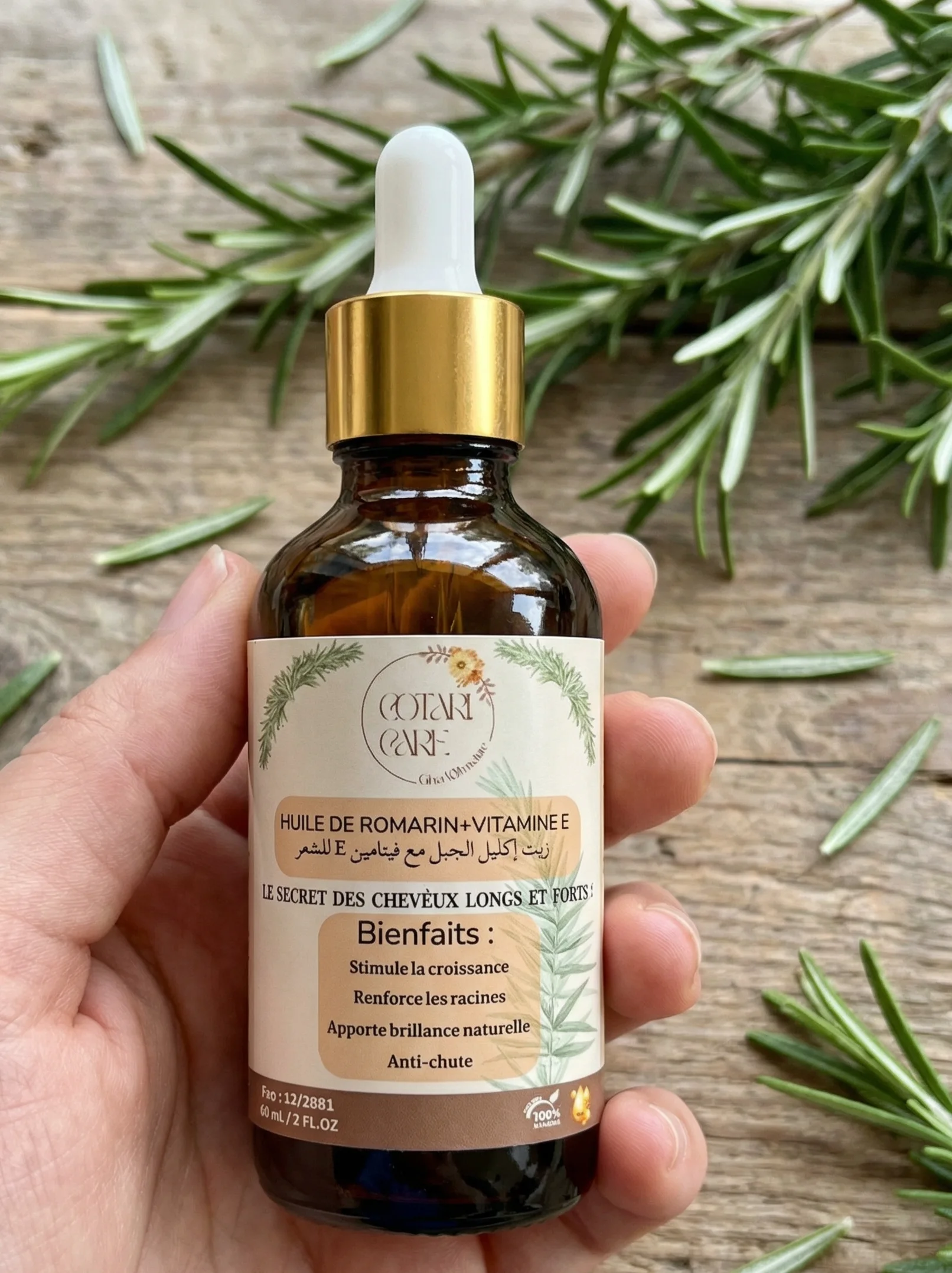 Huile Capillaire au Romarin & Vitamine E