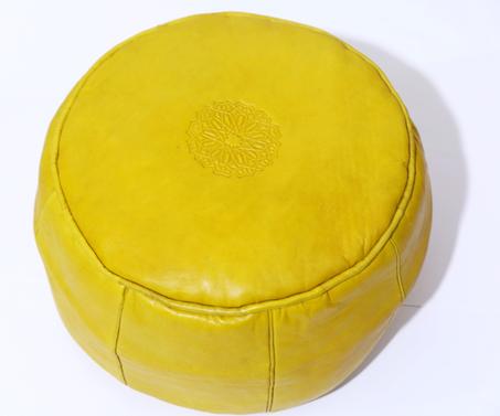 Moroccan pouff 100% Leather   بوفة مغربية مصنوعة من الجلد الطبيعي