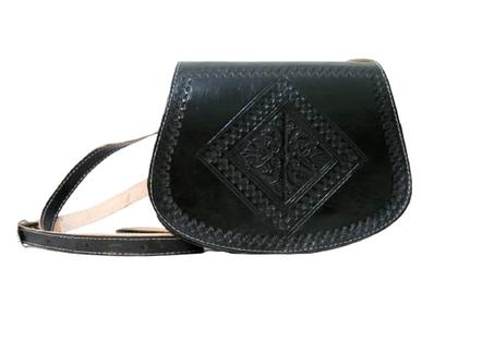 Moroccan leather bag - Black