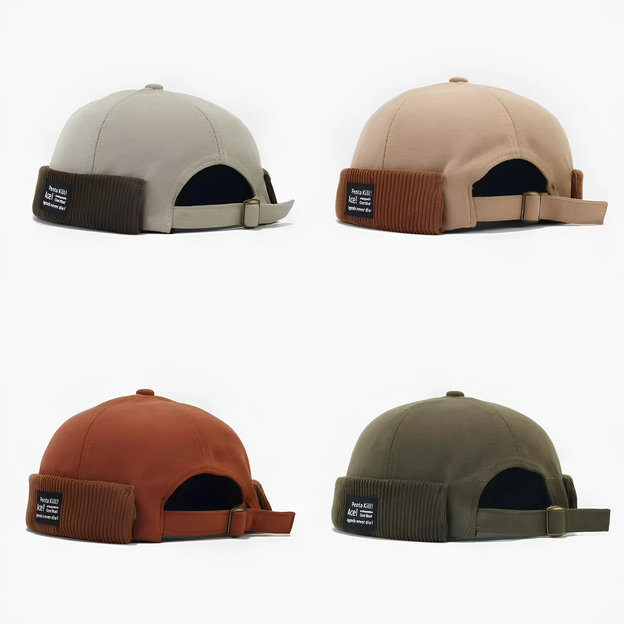 Lot exclusif de 4 casquettes rétro — 4 couleurs, 4 styles