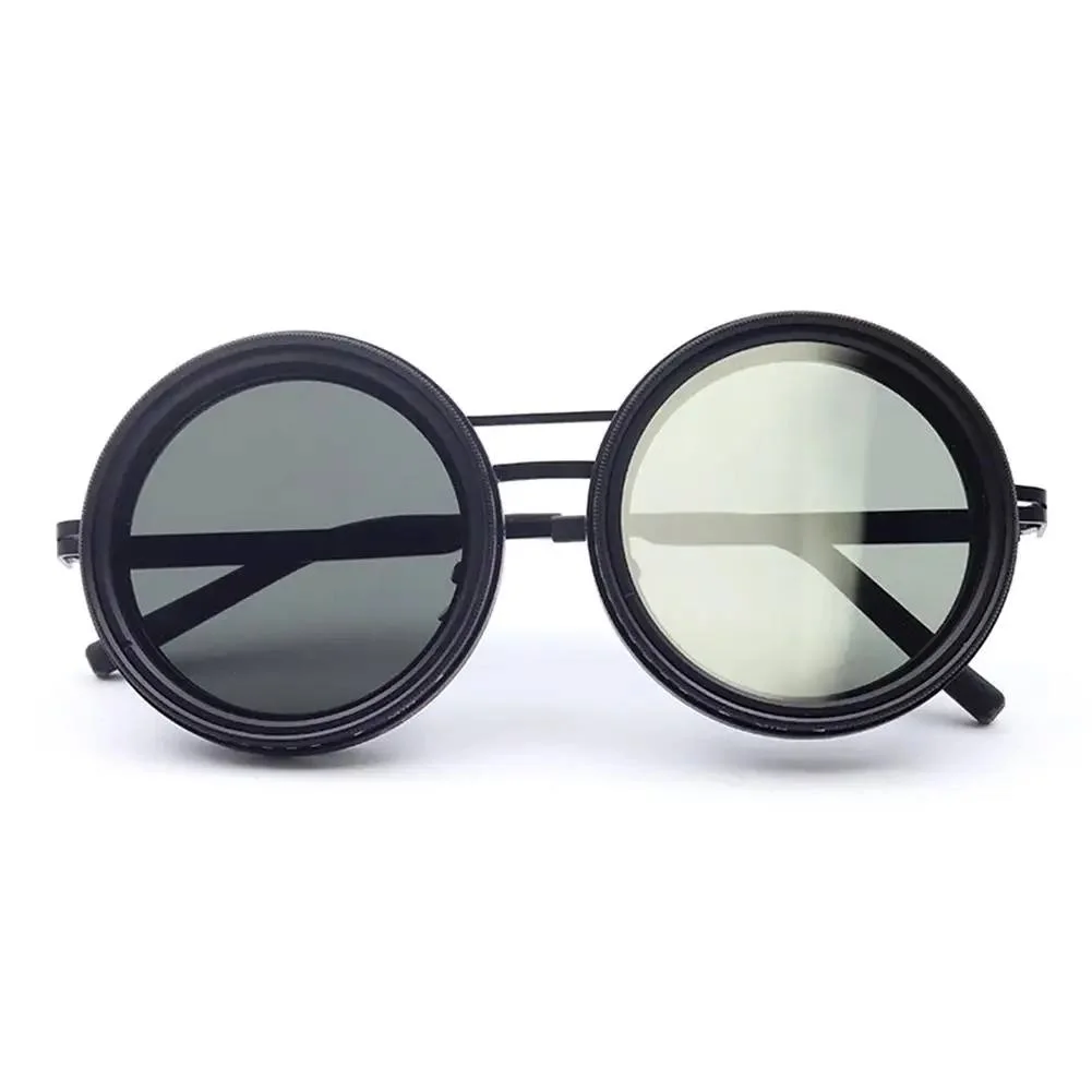 Lunette de soleil 2 en 1 : noires - rotation 360°