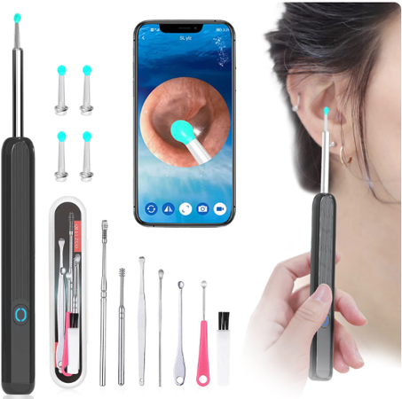 Nettoyeur d'oreille avec caméra LED