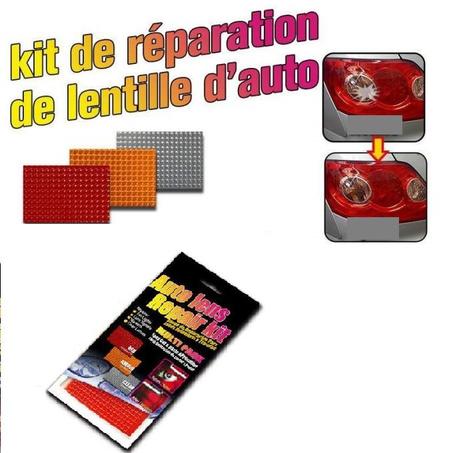 FILM DE RÉPARATION DE LENTILLE D’AUTO, 1 KIT DE 3 COULEURS