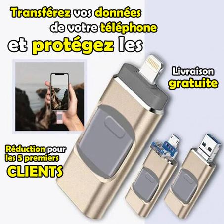 Clé USB 4 en 1 😍 Pour un transfert rapide de vos données de téléphone