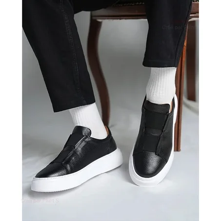 Baskets Haut de Gamme en Cuir Véritable – Style Intemporel