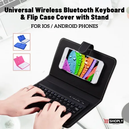 Clavier bluetooth mobile/tablette avec housse en cuir