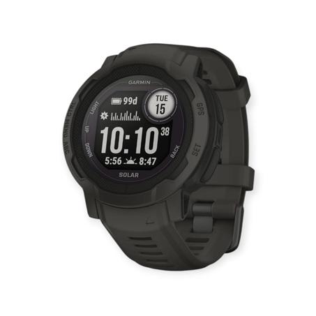 ساعة ذكية انستينكت 2 تعمل بالطاقة الشمسية، لون جرافيت