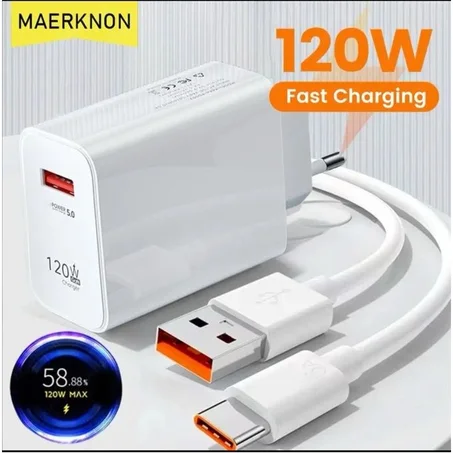 Chargeur adapté pour Mi 120W Rapide avec Câble USB type C