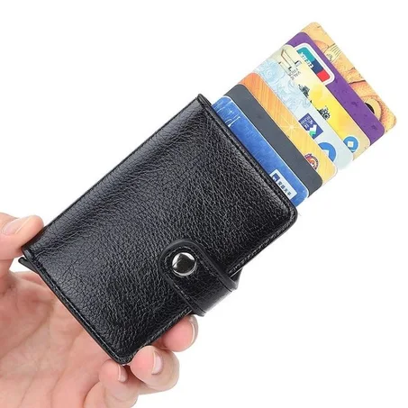 محفظة وحاملة البطائق انيقة وعملية مزودة بتقنية الوقاية من القرصنة