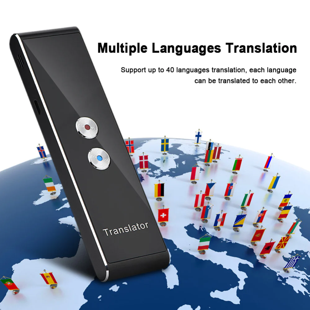 Traducteur de langue en temps réel Poliglu portable plus de 40