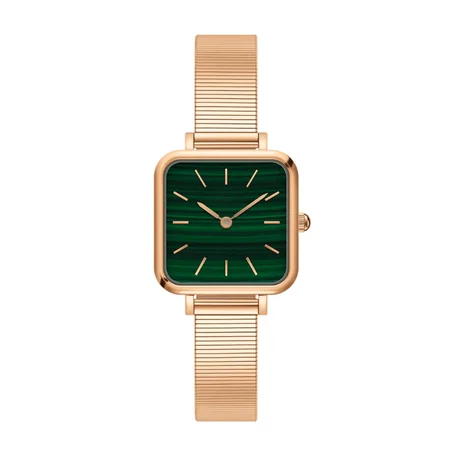 Emerald Square Watch – Modern Elegance with a Touch of Luxury