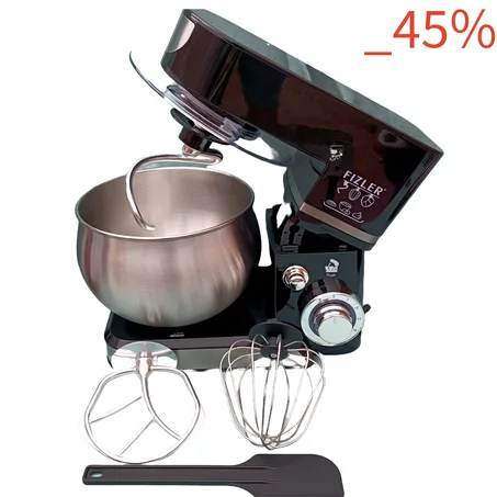 العجانة الكهربائية الالمانية فيزلر 5لتر 1500واط 6سرعات انوكس