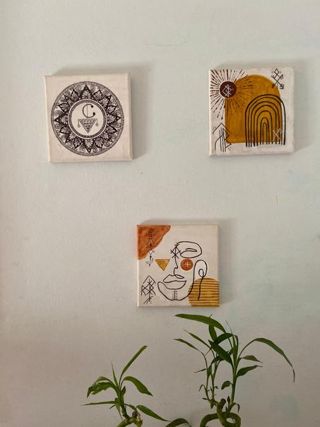 serie de 3 tableau dicoration