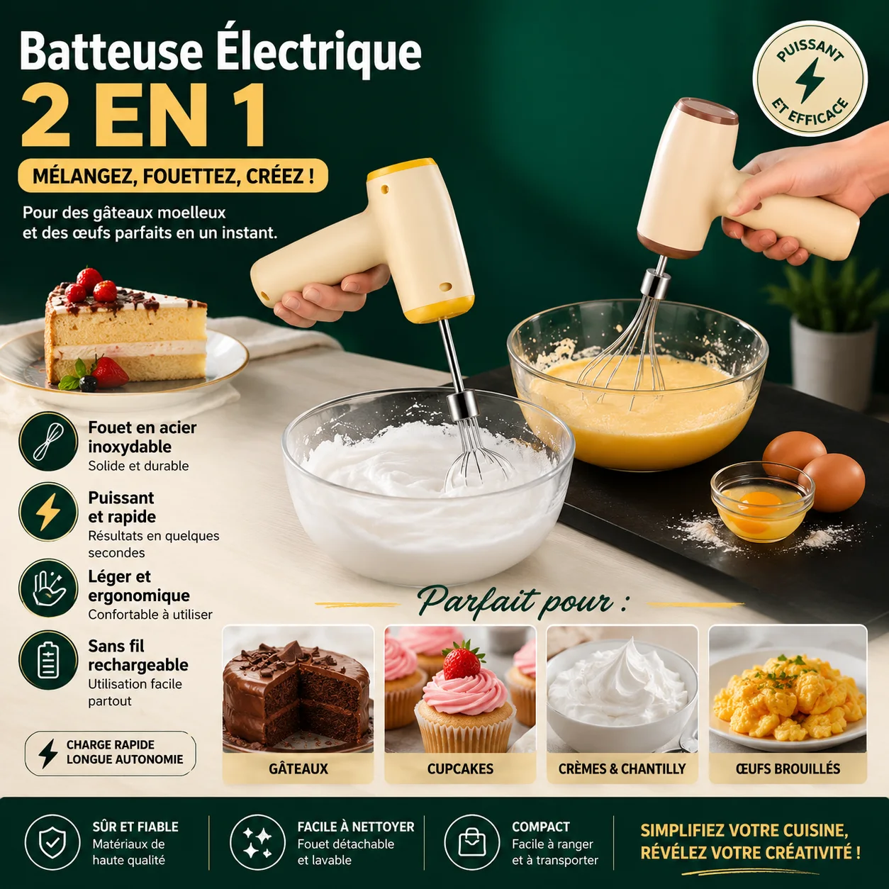 🔥BATTEUSE RECHARGEABLE