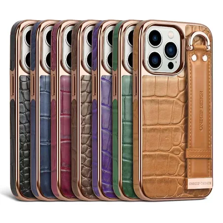 Coque en Cuir avec Bracelet iPhone - ONE GIF