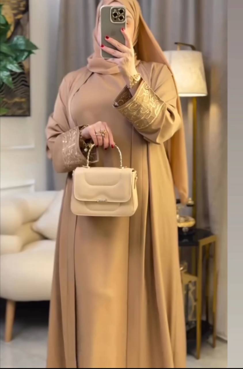 عباية بالطرزة 2قطع 2025