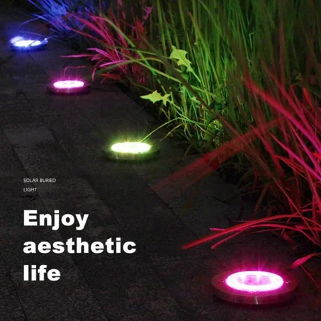 مصابيح ارضية  تعمل بالطاقة الشمسية الحديقة والممرات