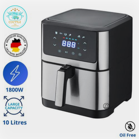 المقلاة الهوائية الذكية Schleizer Airfryer – طهي صحي وسريع بسعة XXL