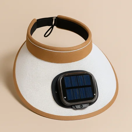 قبعة مروحية ذكية بالطاقة الشمسية