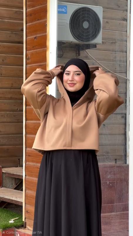 جديد ترند 2026 مكون من 👇 عباية جيلي كلوش+حزام+ قبية